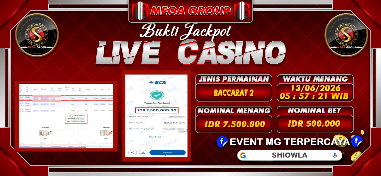 Bukti JP situs Shiowla hari Senin, 15 Juni 2026