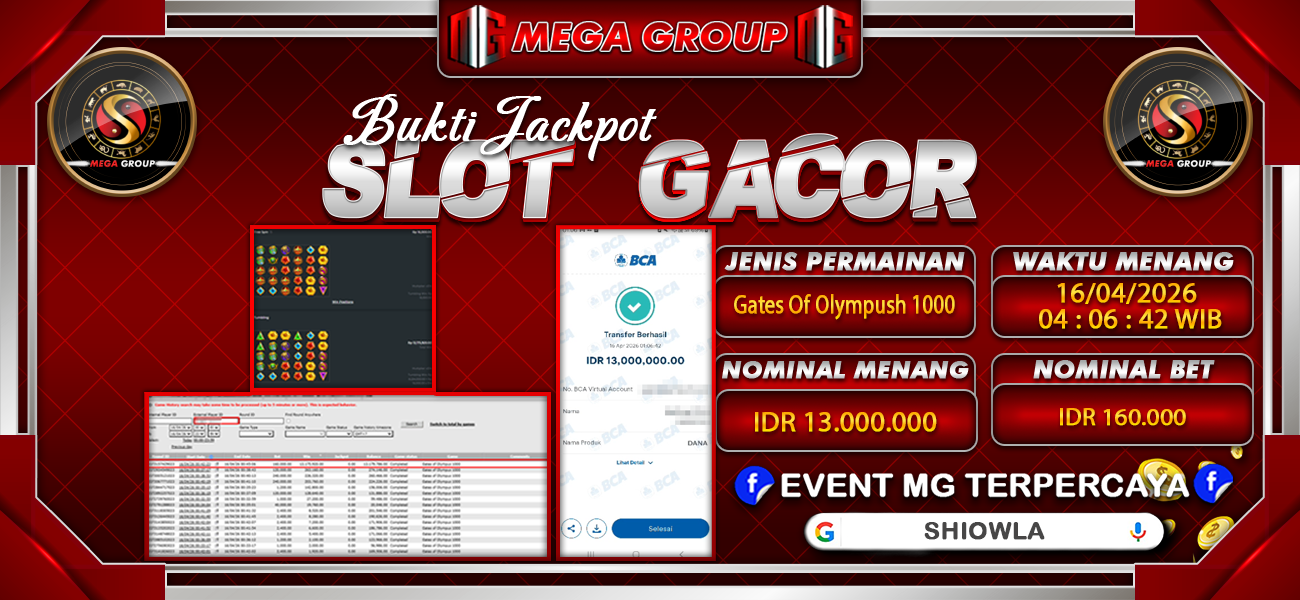 Bukti JP situs Shiowla hari Kamis, 16 April 2026